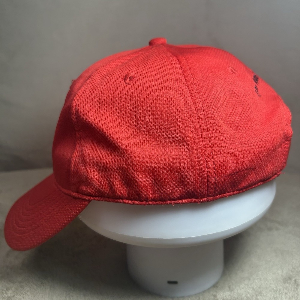 The Runneth Over Cup Golf Hat Red Funny Embroidered OC Q3 Tech Adjustable Cap - Picture 4 of 8